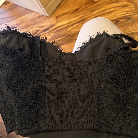 Cami NYC black floral lace underwire bustier top size XS - Picture 11 of 16